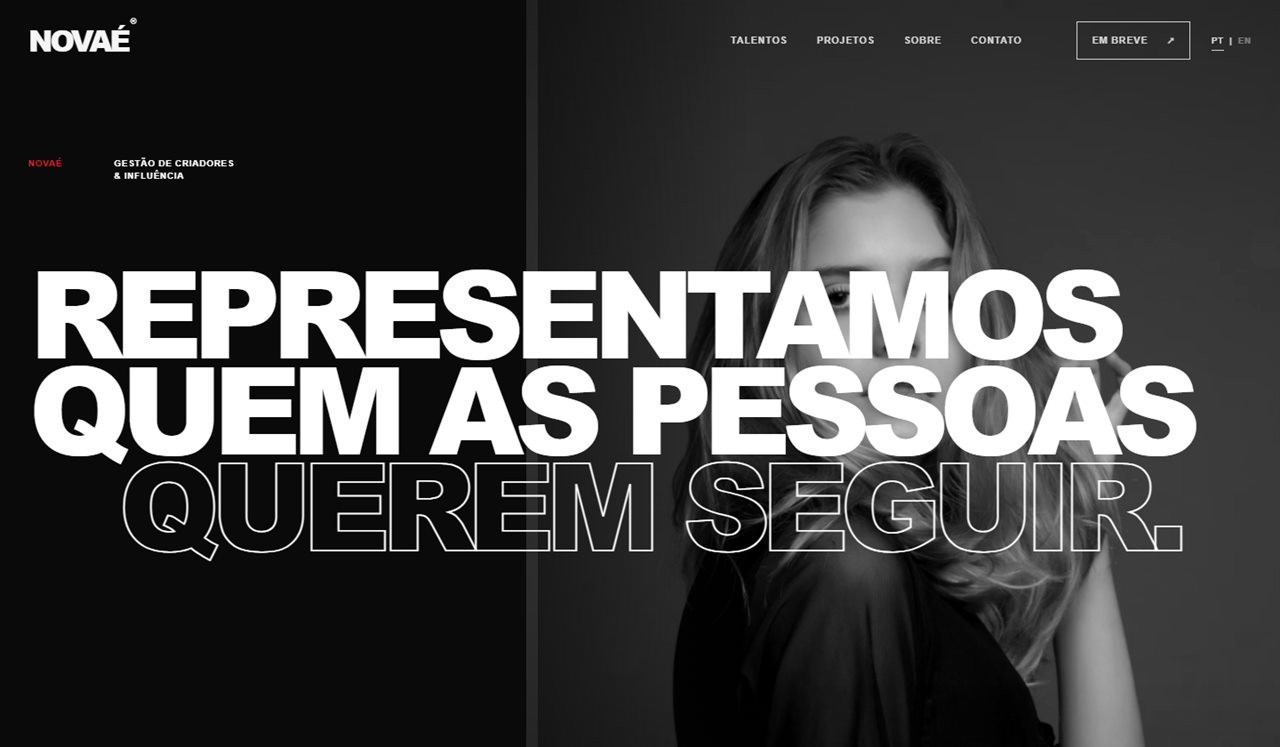 Página inicial da NOVAÉ